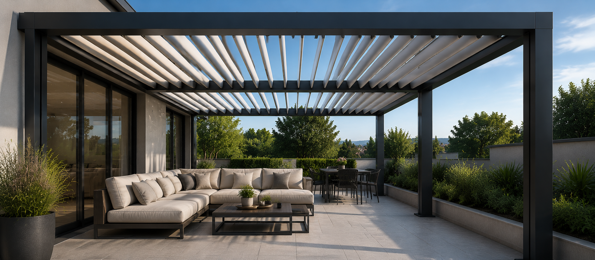 Pérgola bioclimática orientable